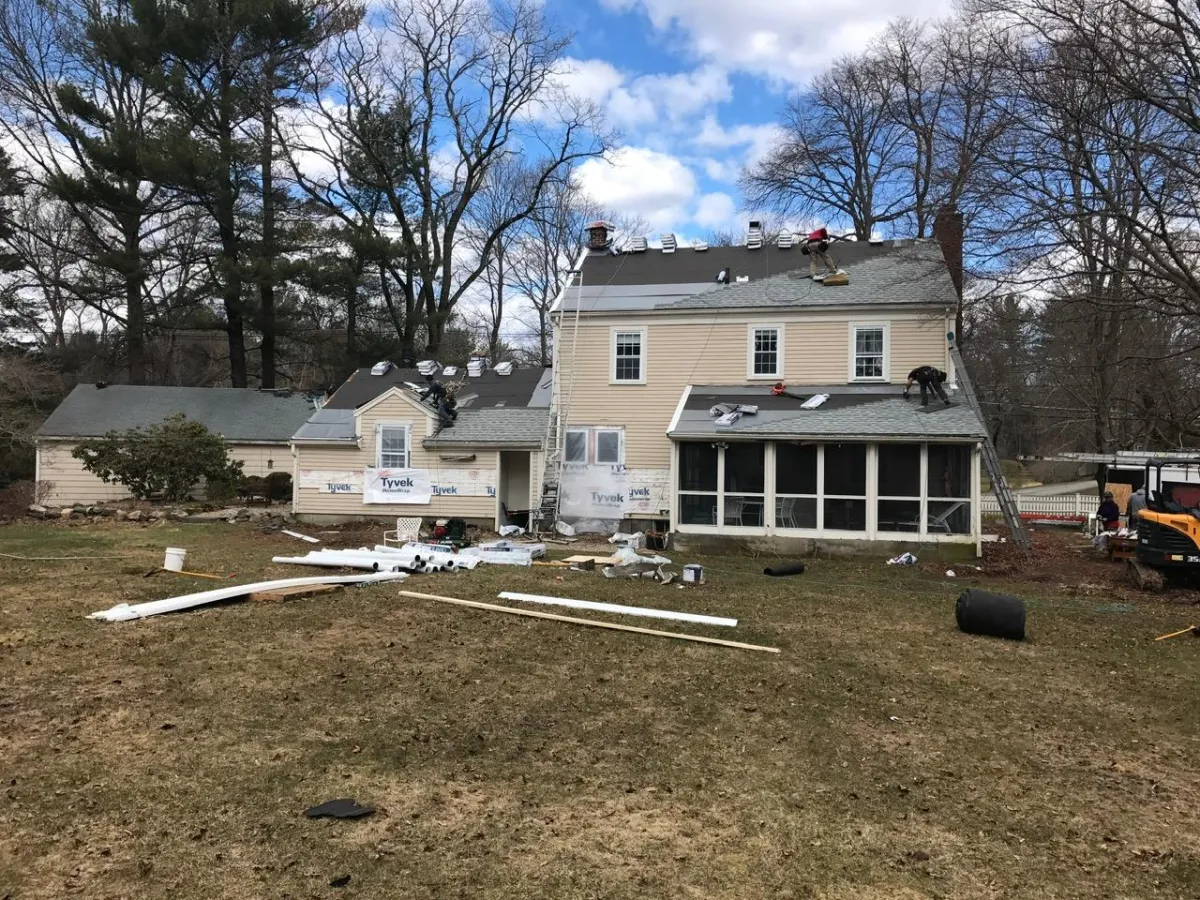 Residential roof replacement project by McCarthy Exteriors in Southern New Hampshire