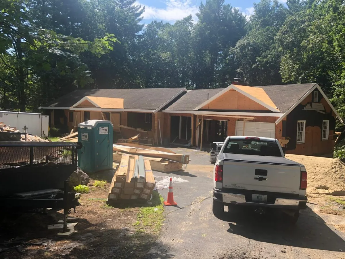 New home exterior construction and roofing project by McCarthy Exteriors in NH